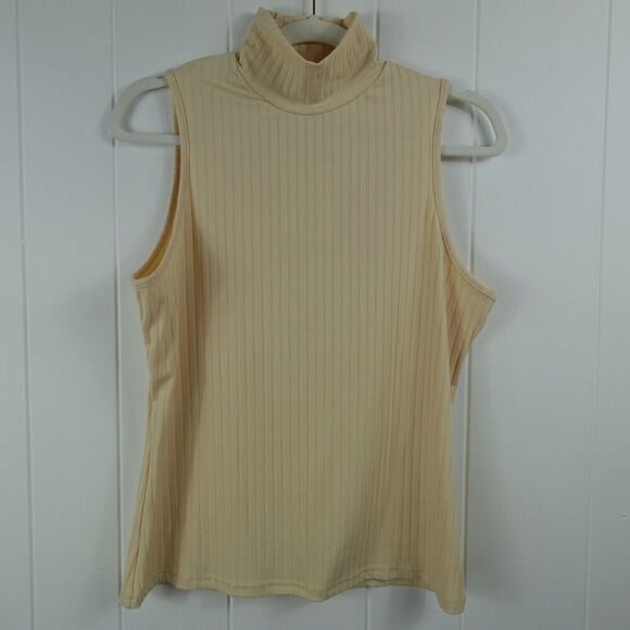 Verdusa Womens Mock Neck Ribbed Sleeveless Top X-Large - Picture 1 of 10
